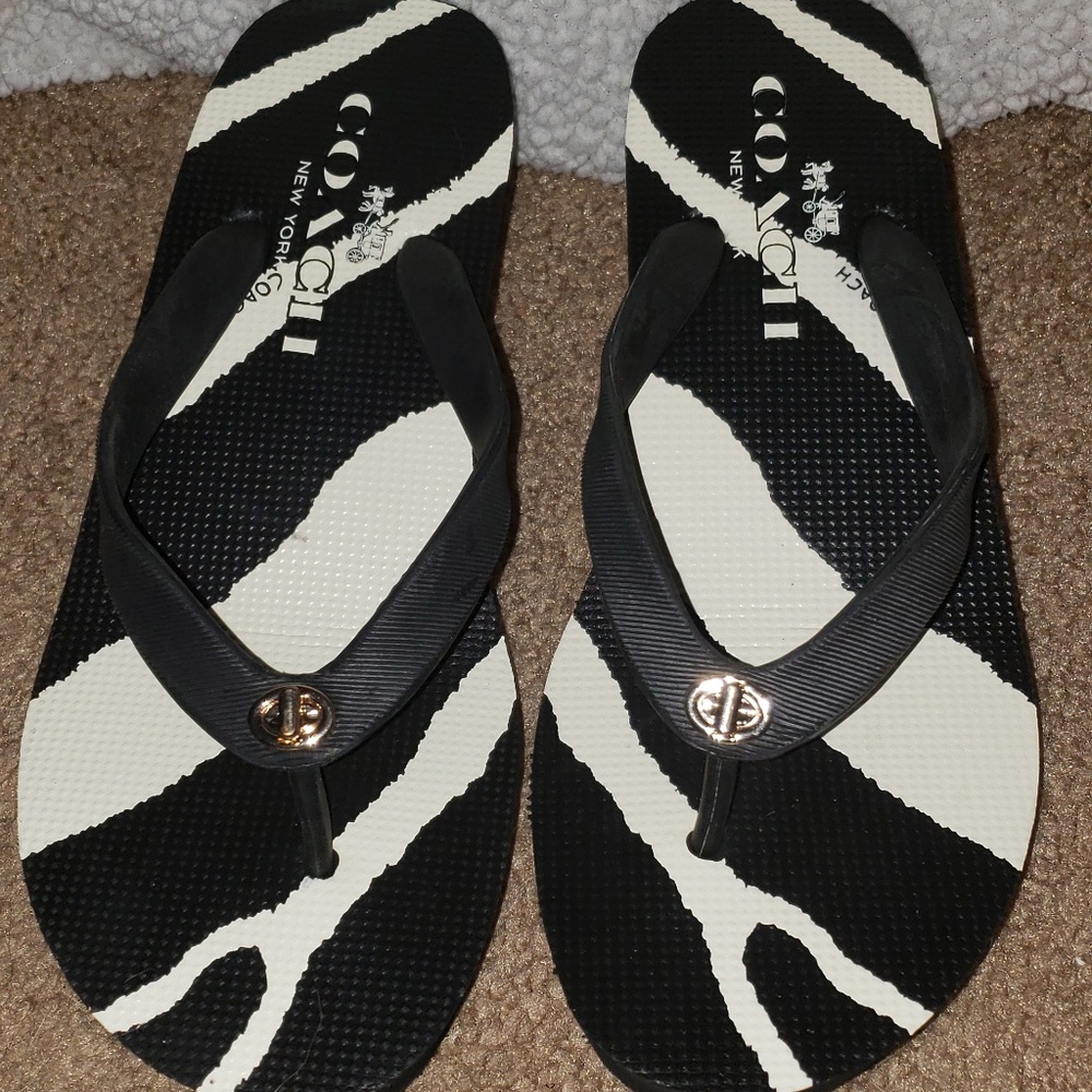 Coach Platform Flip Flops size 6